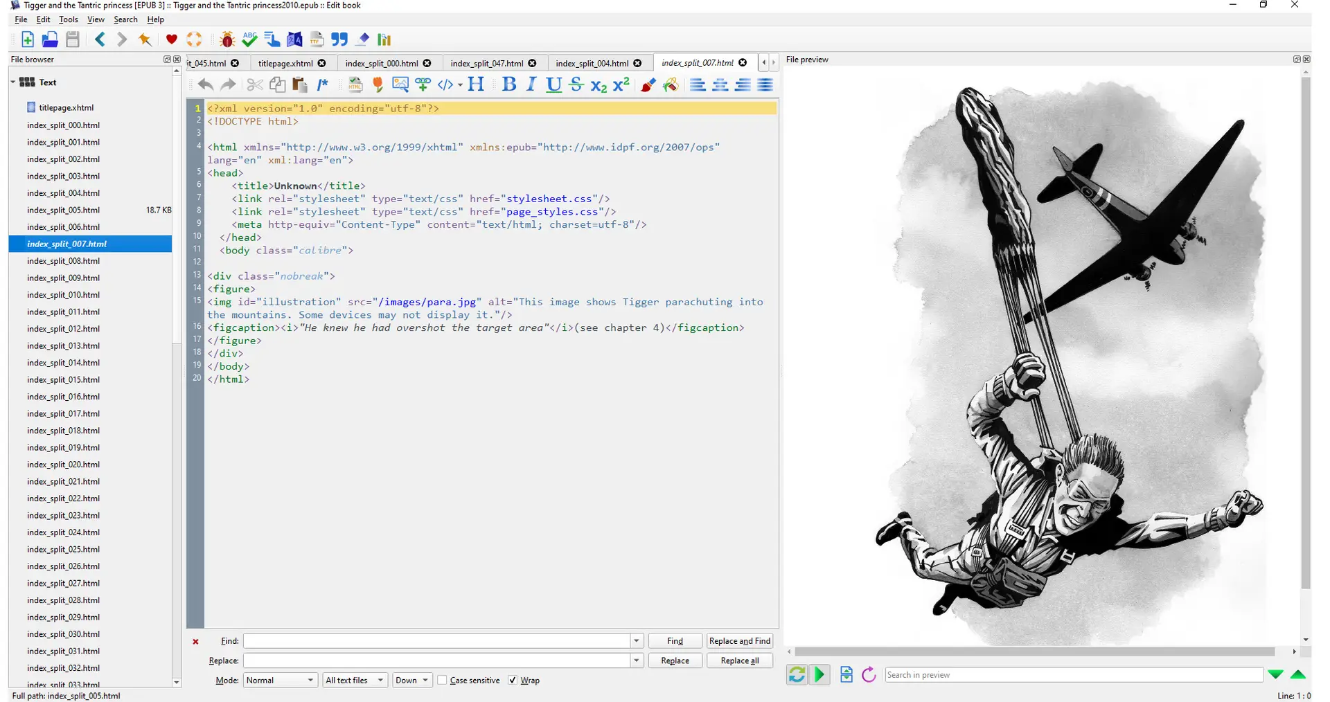 Screenshot of the ebook editing suite Calibre
